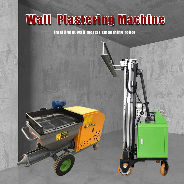 Plastering Machine Semi-Automatic Multifunctional Foldable Wall Plastering Machine for Engineering Wall Construction