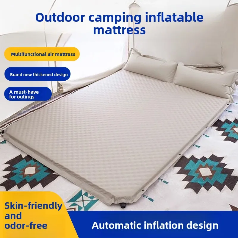 

Портативный автоматический надувной матрас для кемпинга, походов и путешествий, из прочного водонепроницаемого ПВХ материала