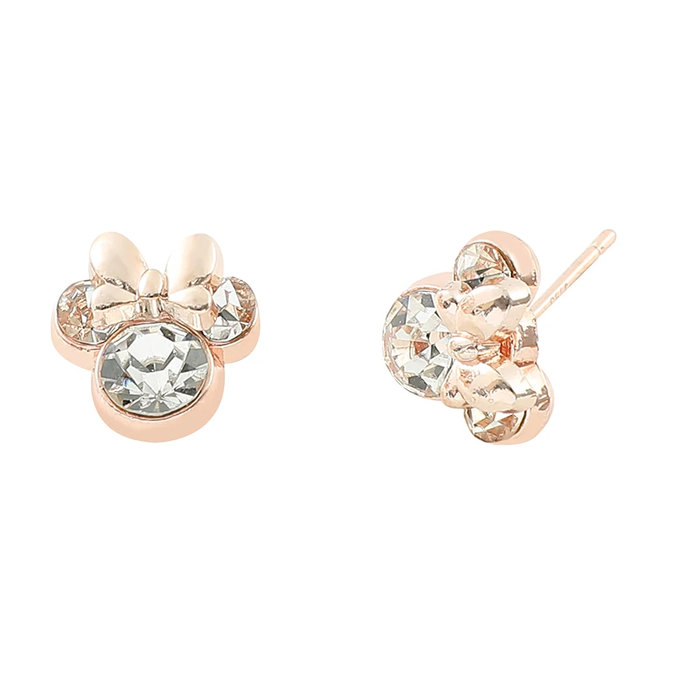 

1 пара серег-гвоздиков из сплава со стразами из мультфильма Микки Мауса, милых, нежных, модных и универсальных