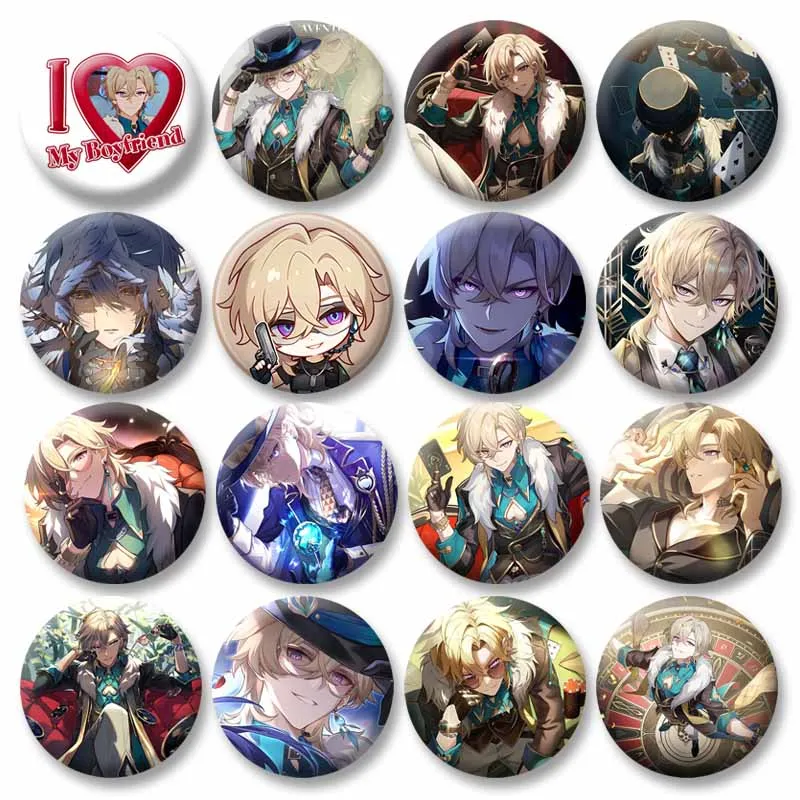 Jeu Honkai Star Rail broche broche personnage de dessin animé Aventurine Badge Cosplay accessoires chapeau sac à dos vêtements décoration bijoux