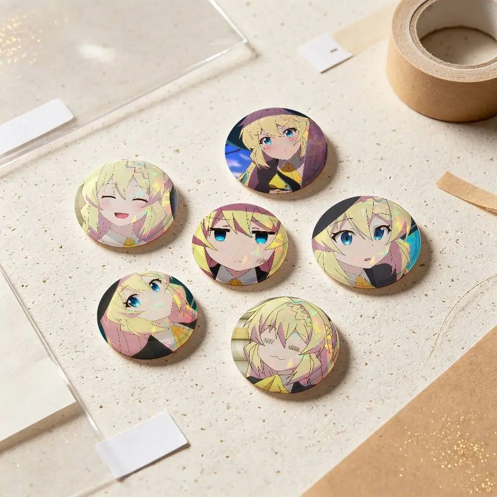 Azusa Aizawa Anime Figure Badges Button Round Creative Pin Brooch Badge Bag Decor Accessories Fans Collect Friends Gifts