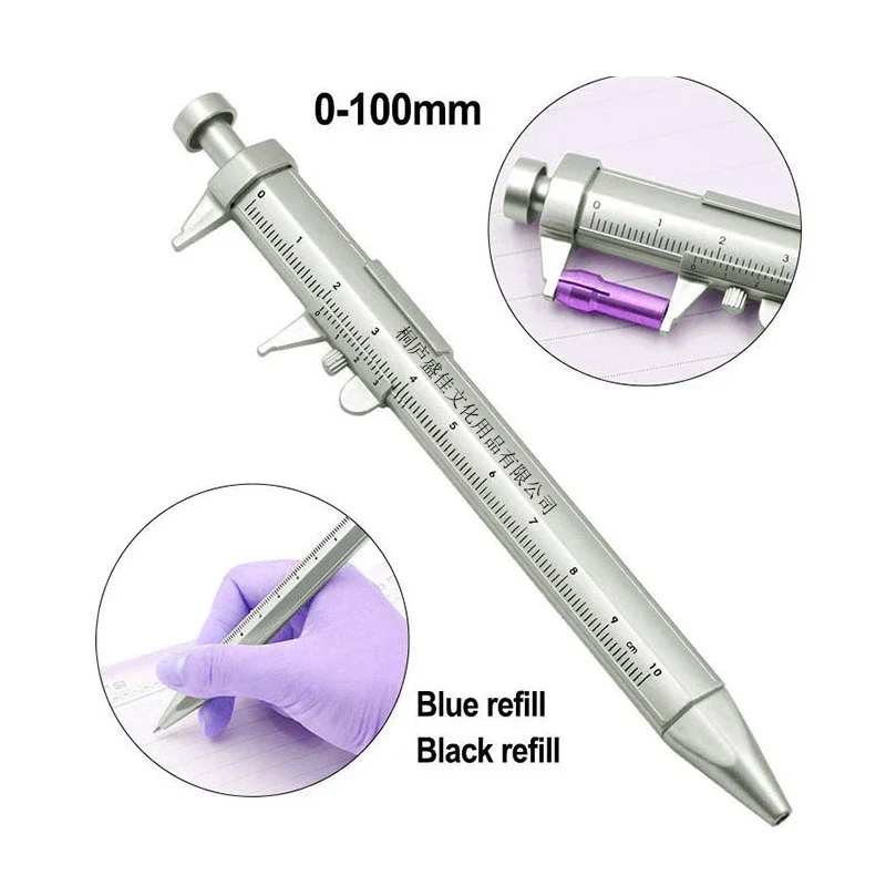 1 Pc 0.5mm Multifunction Caliper pen Ball-Point ballpoint pen Gel Ink Pen Vernier Caliper Roller Ball Pen Creativity Stationery