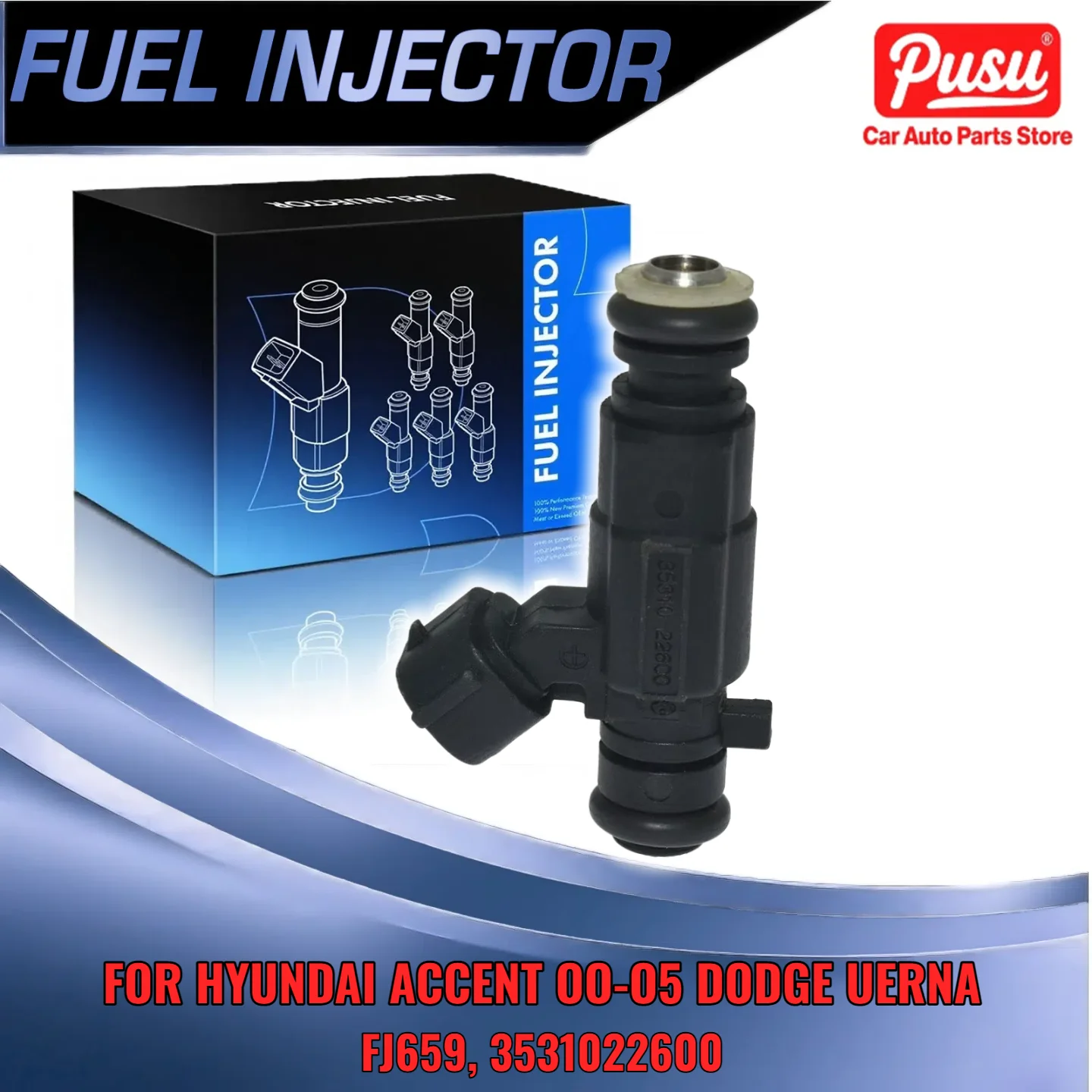 

FJ659 3531022600 Fuel Injector for Hyundai Accent for Dodge Verna 2000 2001 2002 2003 2004 2005 1.5L 1.6L
