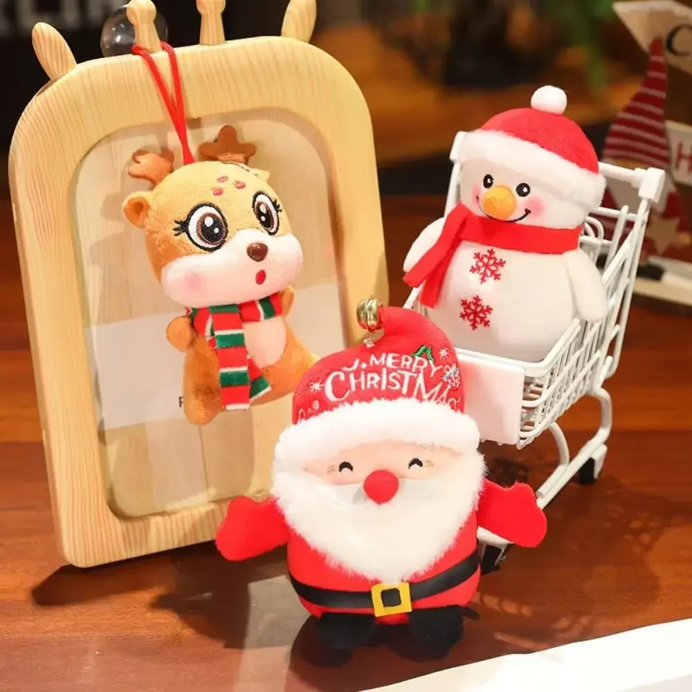 Plush Christmas Stuffed Plush Toys Snowman Christmas Tree Santa Claus Plush Dolls Lovely Cute Christmas Reindeer Doll