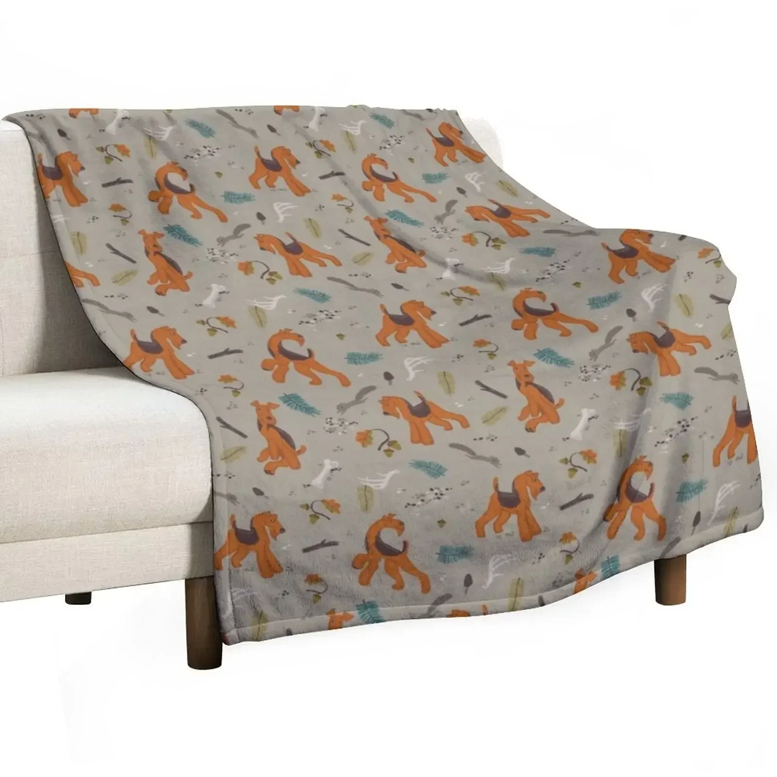 

Terrier Terra Throw Blanket Plaid on the sofa Hairy Bed covers Vintage Blankets