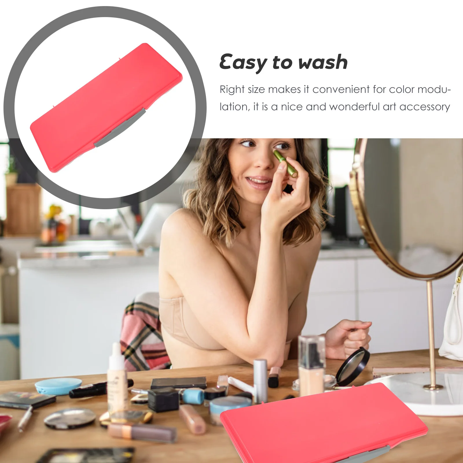 Watercolor Mixing Box Plastic Durable Empty Pigment Tray Portable Paint Mixing Tray Art Painting Accessory Paint Box