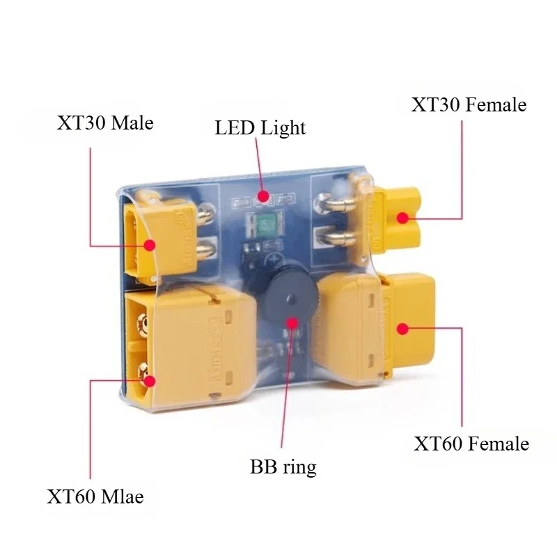 IFlight 2-6S XT30/XT60 Smart Smoke Stopper Fuse Test Safety Plug Connector Short-circuit Protection Plug for RC FPV Racing Drone