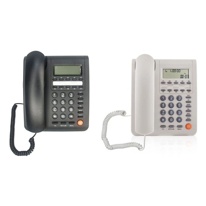 Desktop Landline Telephone Fixed Phone Corded Telephone with Caller Display Cord