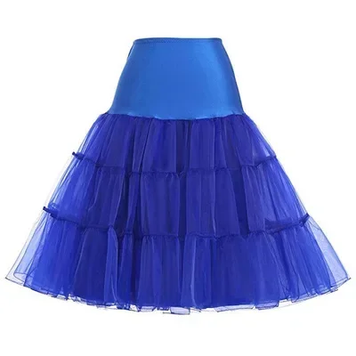 Tulle Womens Fashion High Waist Pleated Tutu Vintage Petticoat Crinoline Women Summer