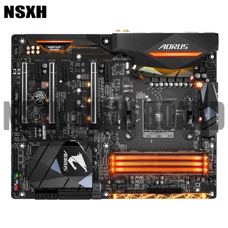 

Socket AM4 For GA-AX370-Gaming K7 Motherboard 64GB DDR4 ATX Mainboard 100% Tested Fully Work