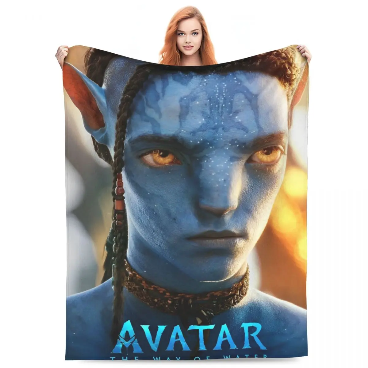 Soft Blanket Camping Movie Avatar The Way Of Water Throw Blanket Flannel Bedspread For Home Decor Print Sofa Bed Cover