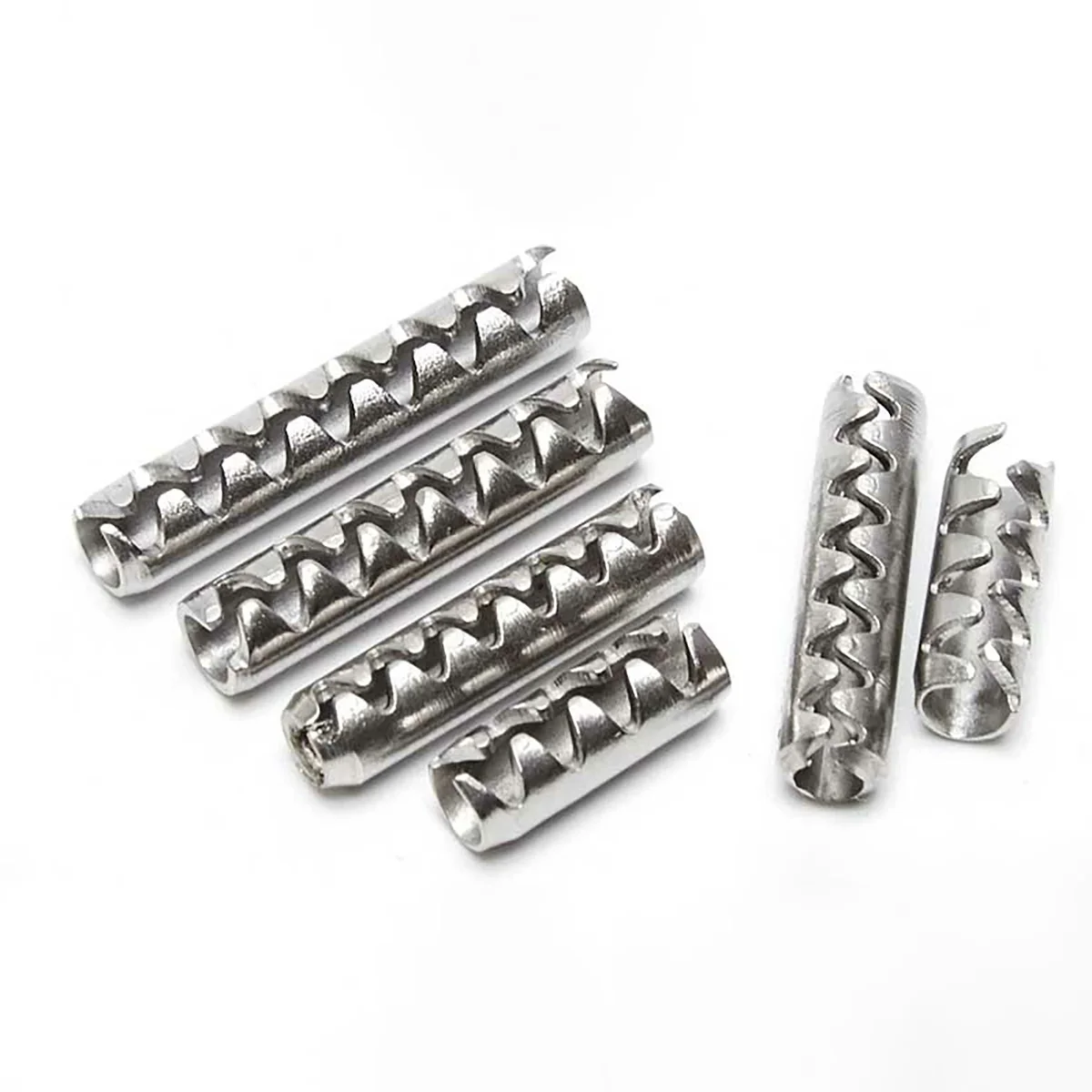 304 Stainless Steel Serrated Elastic Pin / Toothed Hollow Cylindrical Pin / Toothed Positioning Pin / Serrated Pin