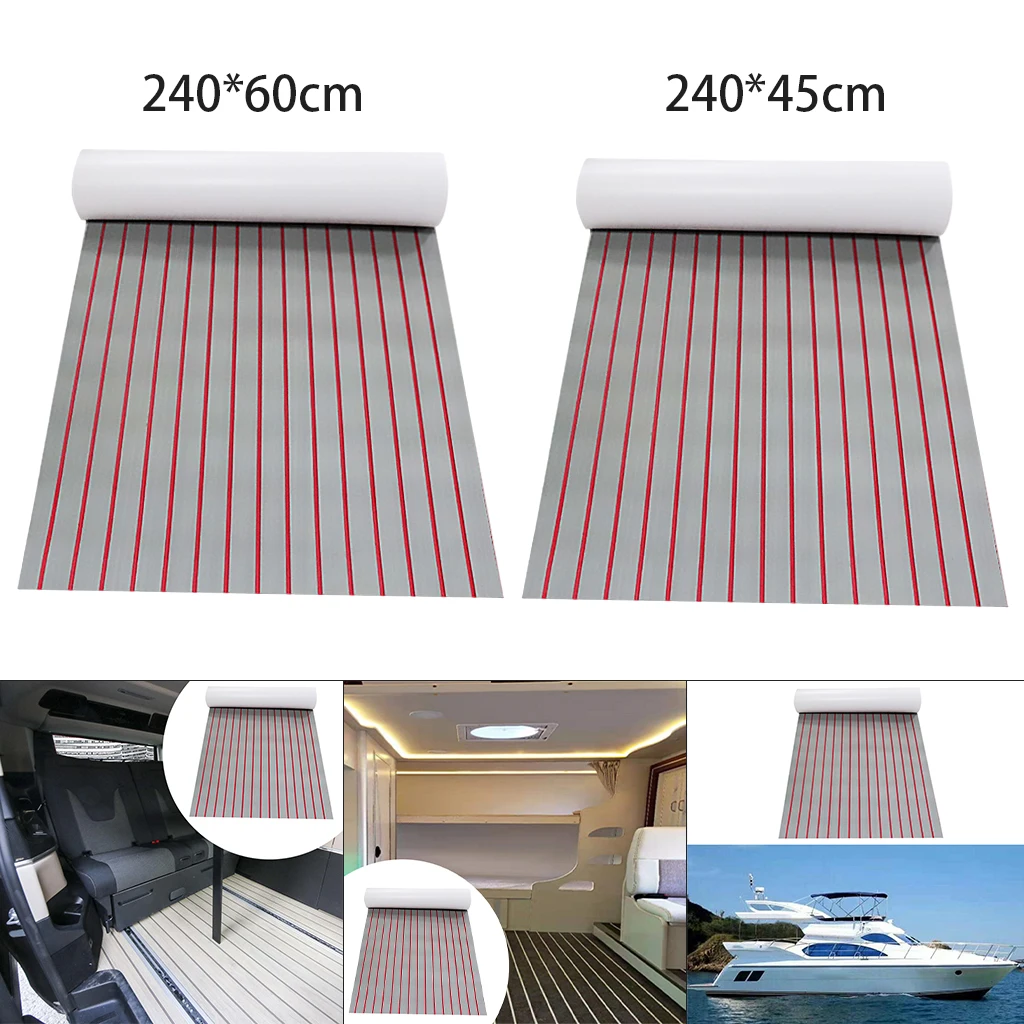 Yacht Flooring Anti Skid mat Non-Skid 600x2400x5mm Teak Floor Decking Sheet for Sea Deck Marine