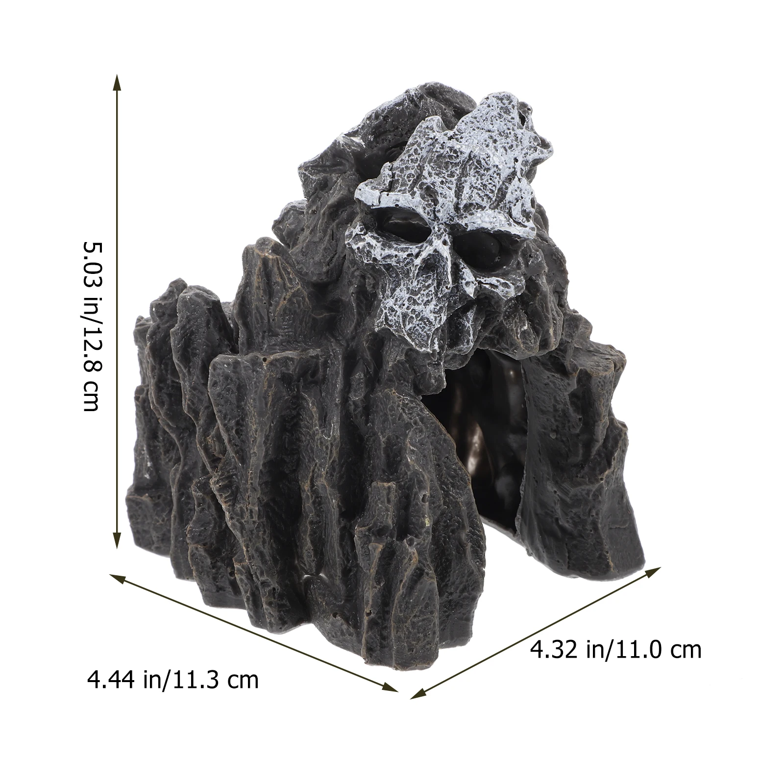 

Skull Cave Decorations Aquarium Fish Tank Shelters Realistic Resin Adornment Lifelike Statue Decorative Habitat Hideout for Fish