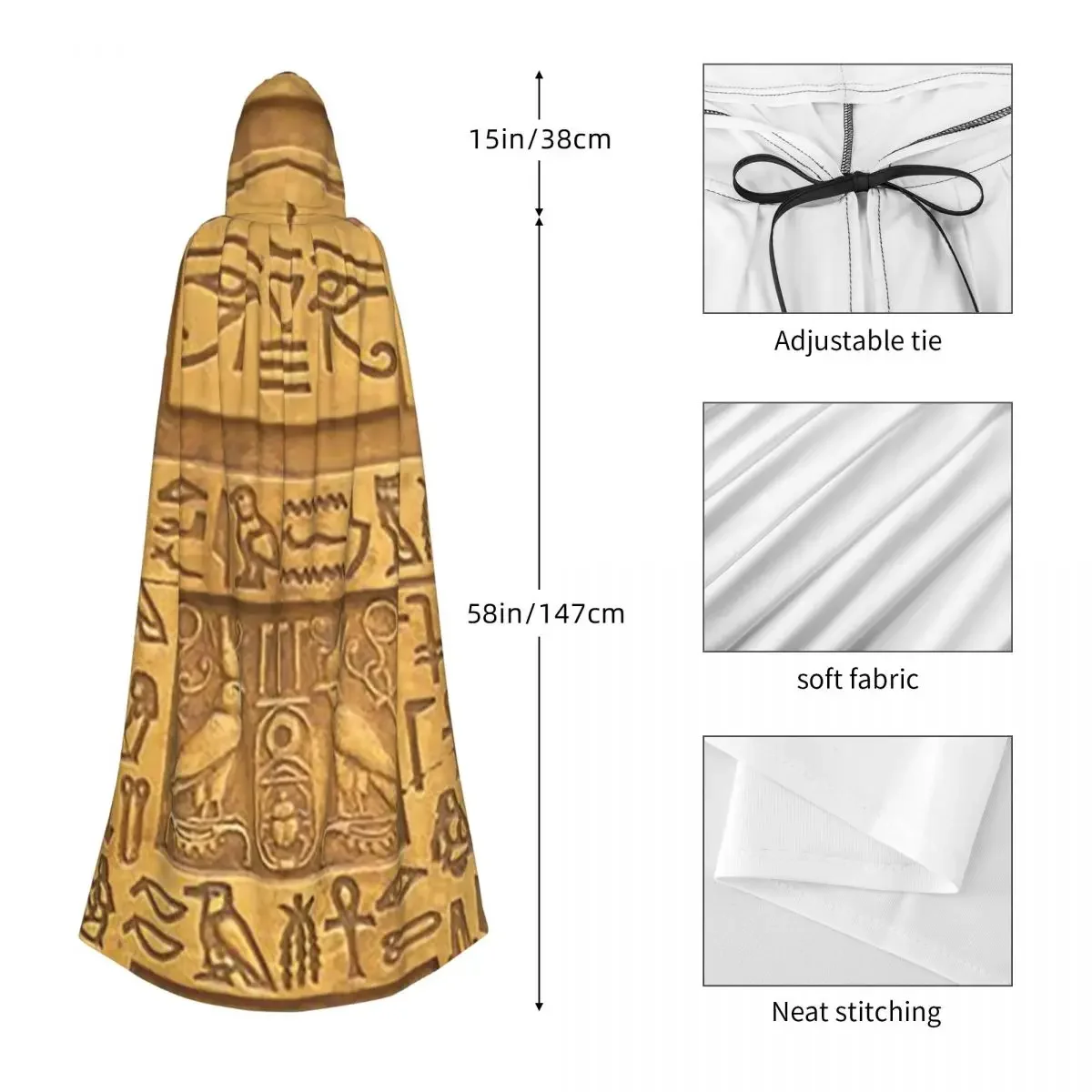 عباءة طويلة بغطاء للرأس من العصور الوسطى المصرية القديمة