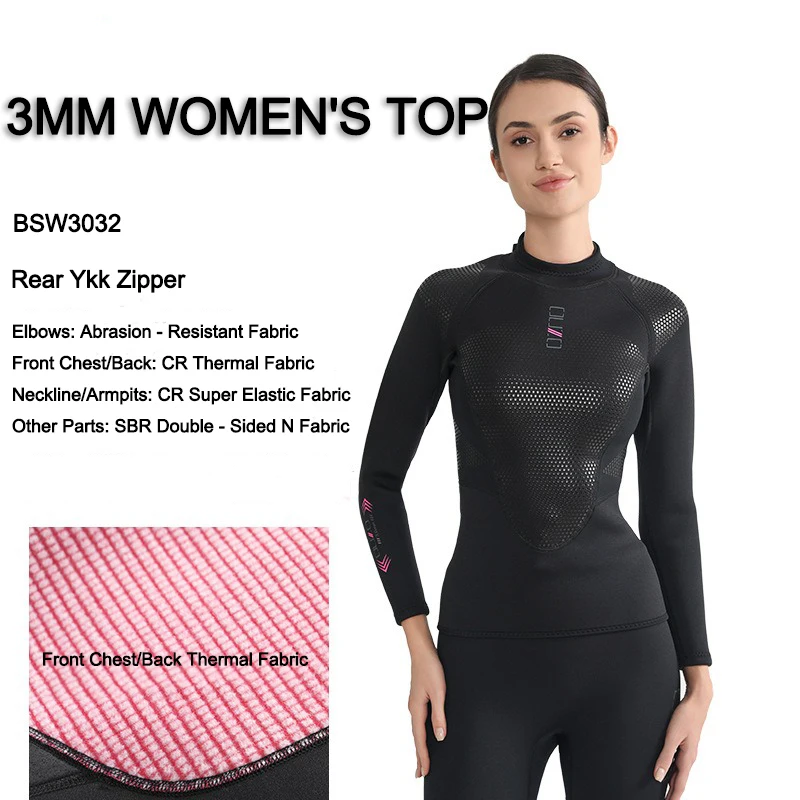 

Women & Girls' 3MM Neoprene Wetsuit - Full Body/Two - Piece, Warm & Quick - Dry for Surfing & Snorkeling