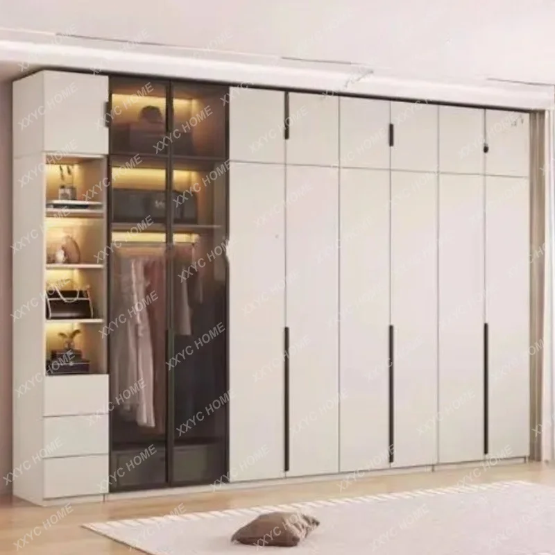 XX Luxury Sliding Doors Wardrobes Tall WoodWhite Bedroom Wardrobes Open Storage Ropa Furniture