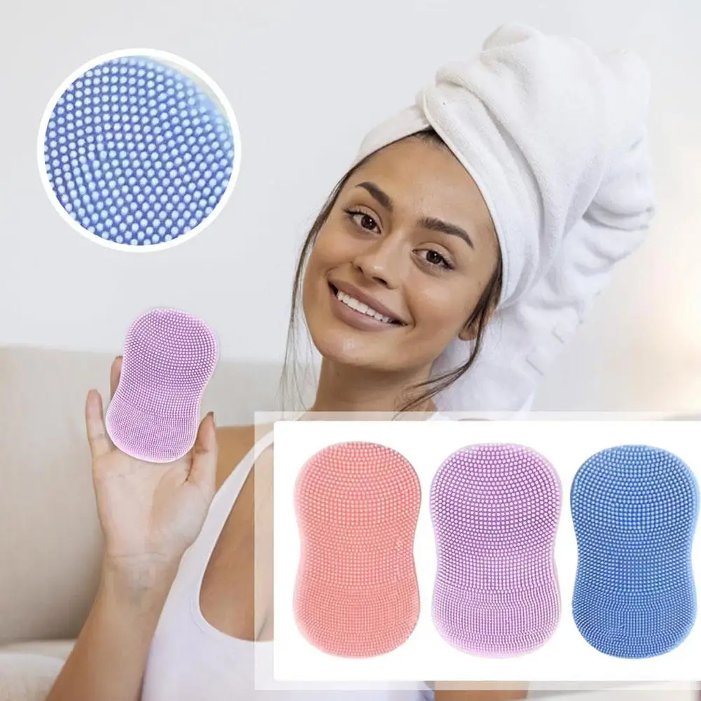 Mini Finger Face Wash Brush Soft Hair Silicone Brush Clean Nose Remove Wash Face Cleansing Brush with Massage Pores Makeup G9C3