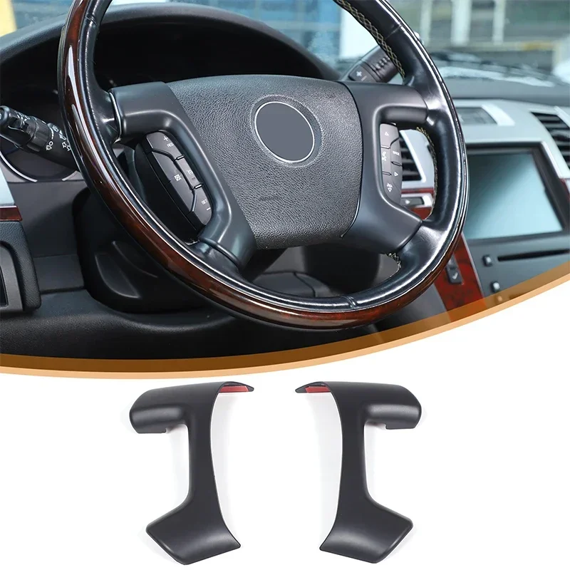 ABS Carbon Fiber For Cadillac Escalade 2007-2014 Car styling Steering Wheel Frame Decorative Sticker Car Interior  Accessories