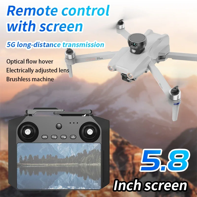 M108 Plus Profesional Drone With Touch Screen 3-Axis Gimbal Obstacle Avoidance Brushless 5G GPS WIFI FPV RC Quadcopter Dron Toy