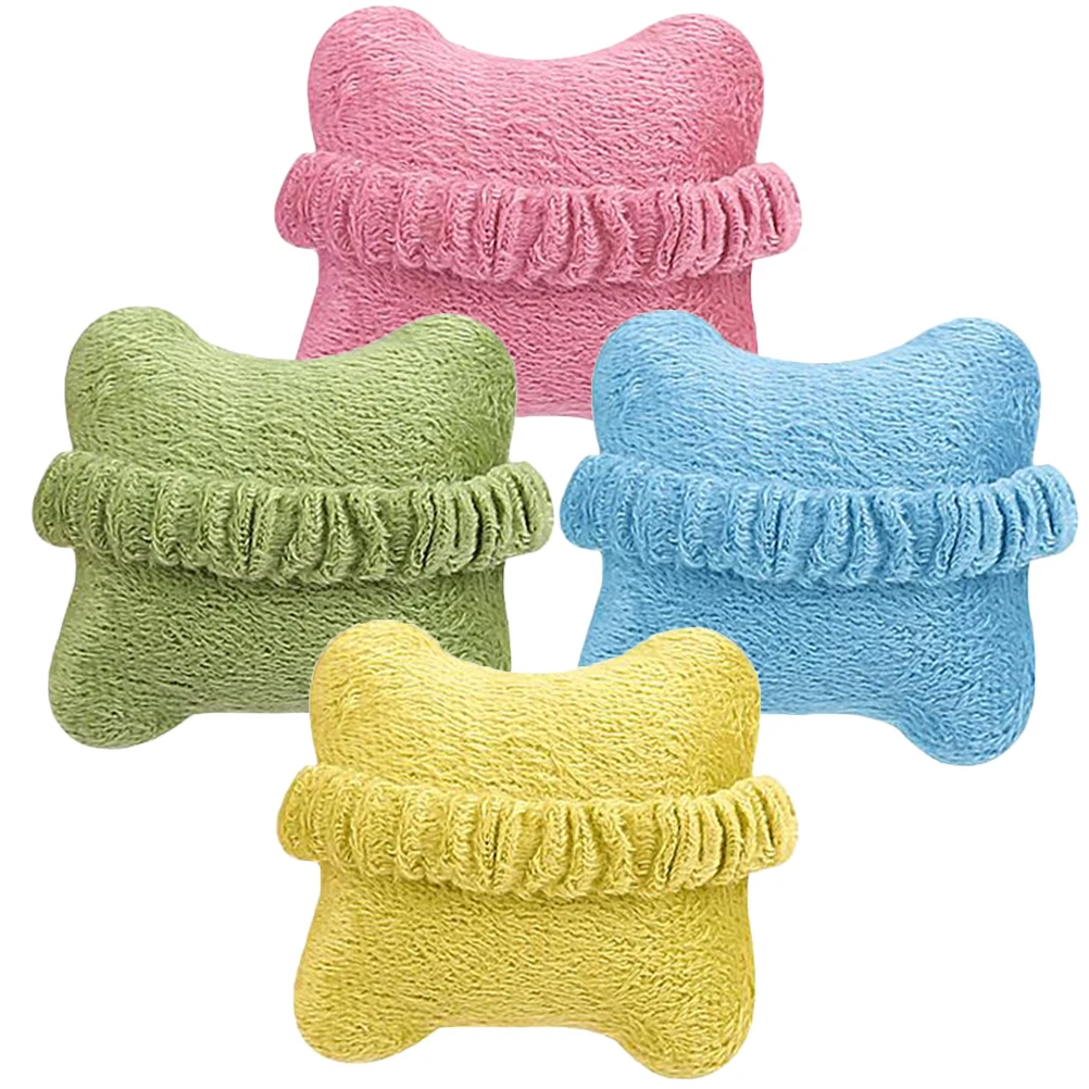

4pcs Mouse Wrist Rest Support Pad Gaming Pillow Yellow Green Anti Slip Flannel Silk Cotton Comfortable Lightweight