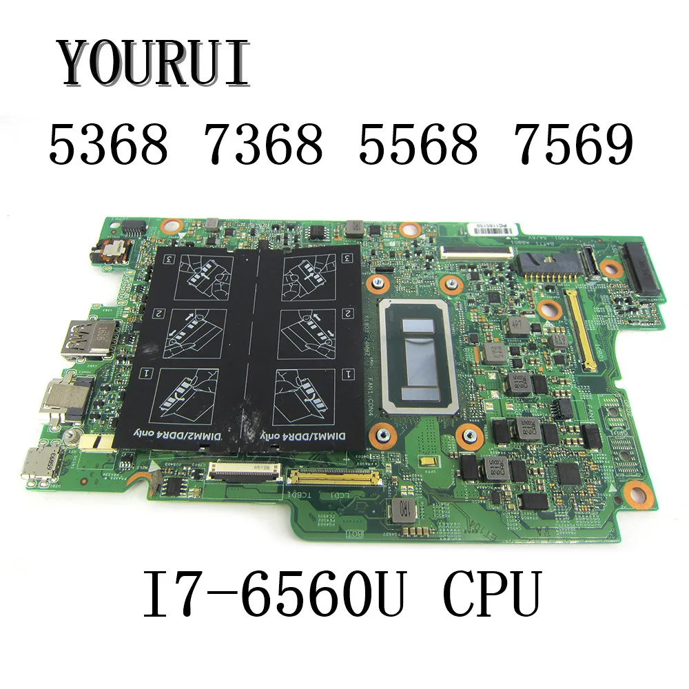 

For dell Inspiron 13 5368 7368 5568 7569 7778 Laptop Motherboard with I7-6560U CPU CN-077G1M 077G1M 15264-1 Mainboard