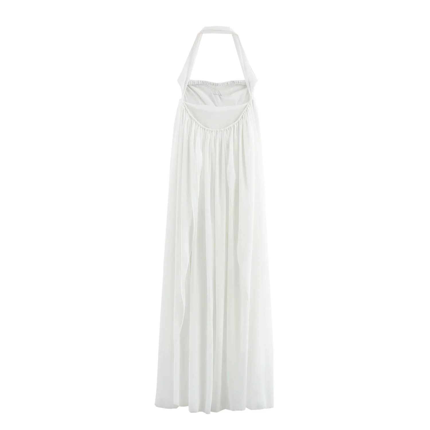 JNLEAOG Autumn New Long Chiffon Bal Asymmetrical Pleated Women's Dr European Sle H-Line Svel Hanging Neline