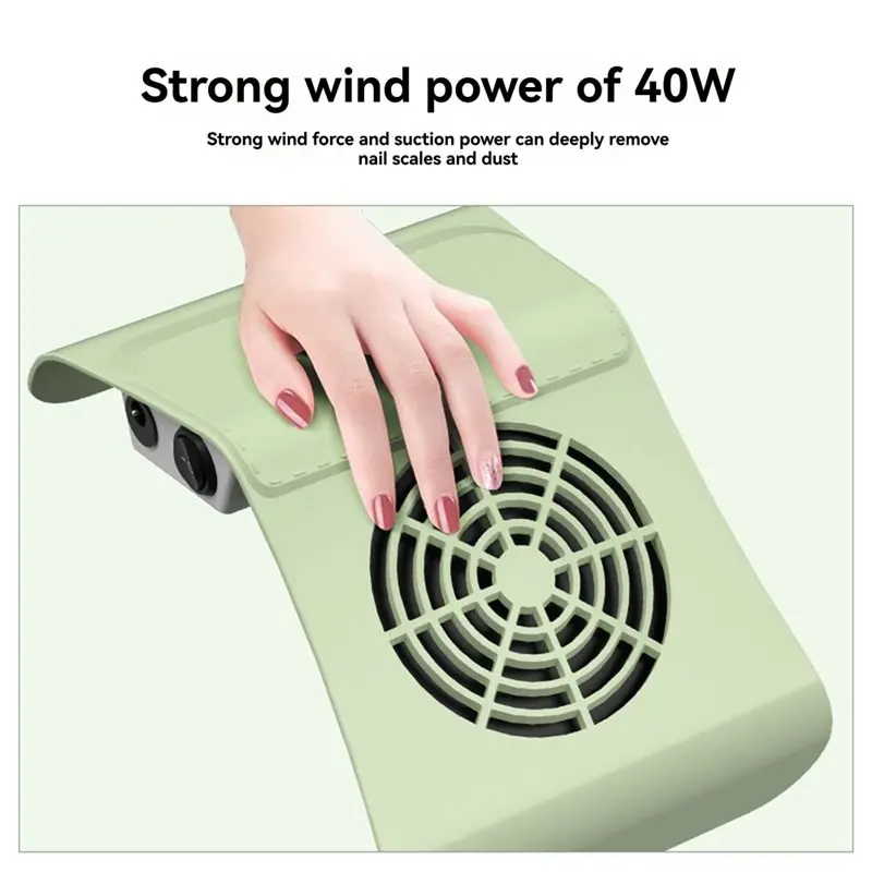 【ABODE】جمع الغبار الصامت الجديد للأظافر لمروحة الأظافر مجمع الغبار مروحة مكنسة قابلة للتعديل لصالون أو مانيكير المنزل