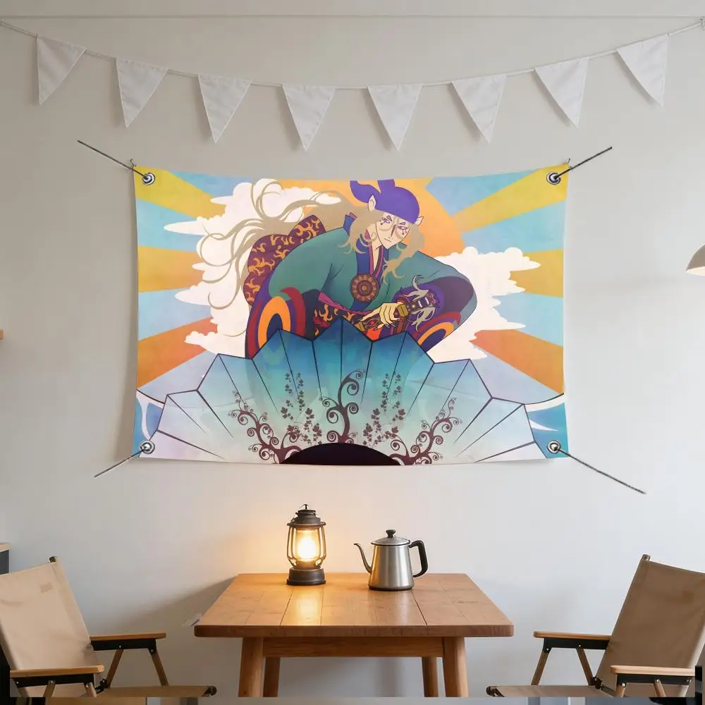 anime M-Mononoke Flags Anti Wrinkle Waterproof Cozy Home Flag for Indoor & Outdoor Home Decor