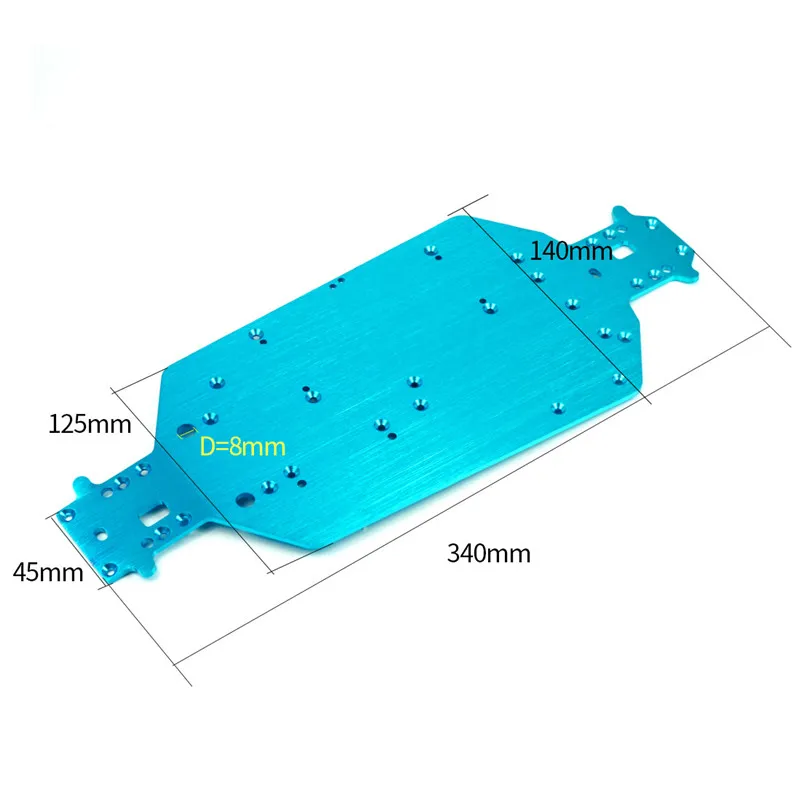 RC Car HSP Aluminum Metal Chassis Upgrade Spare Parts For 1/10 Scale Models Remote Control Kids Toys 94101/105/106/108/122/188