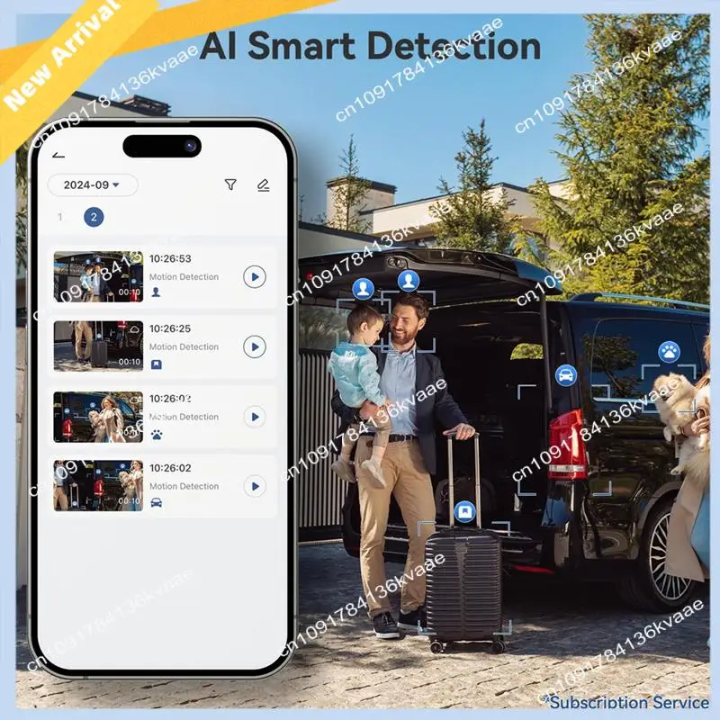 M01K Câmera de campainha dupla sem fio sem assinatura, câmera de porta inteligente 2K sem fio, com detecção humana AI, visão noturna