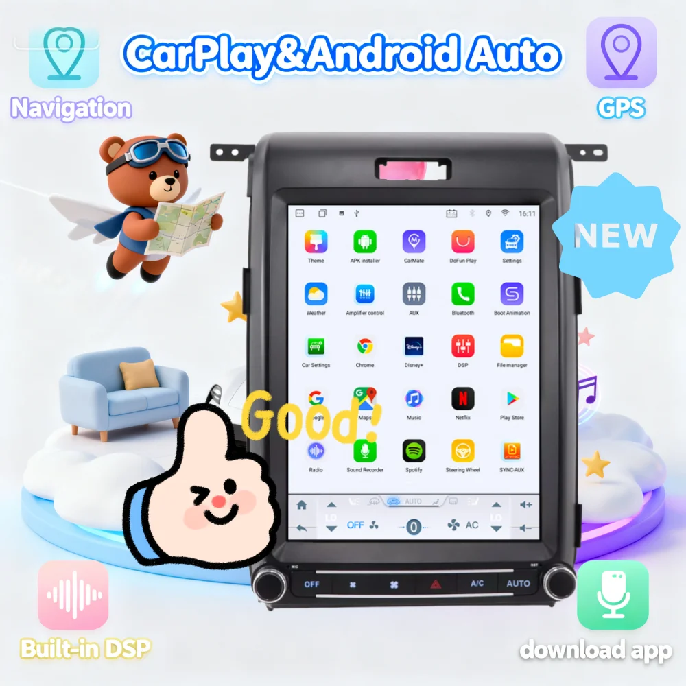 

Для Ford Raptor F150 2009-2014 Android автомобильный радиоприемник мультимедийное видео беспроводной Carplay авторадио стерео GPS навигация головное устройство