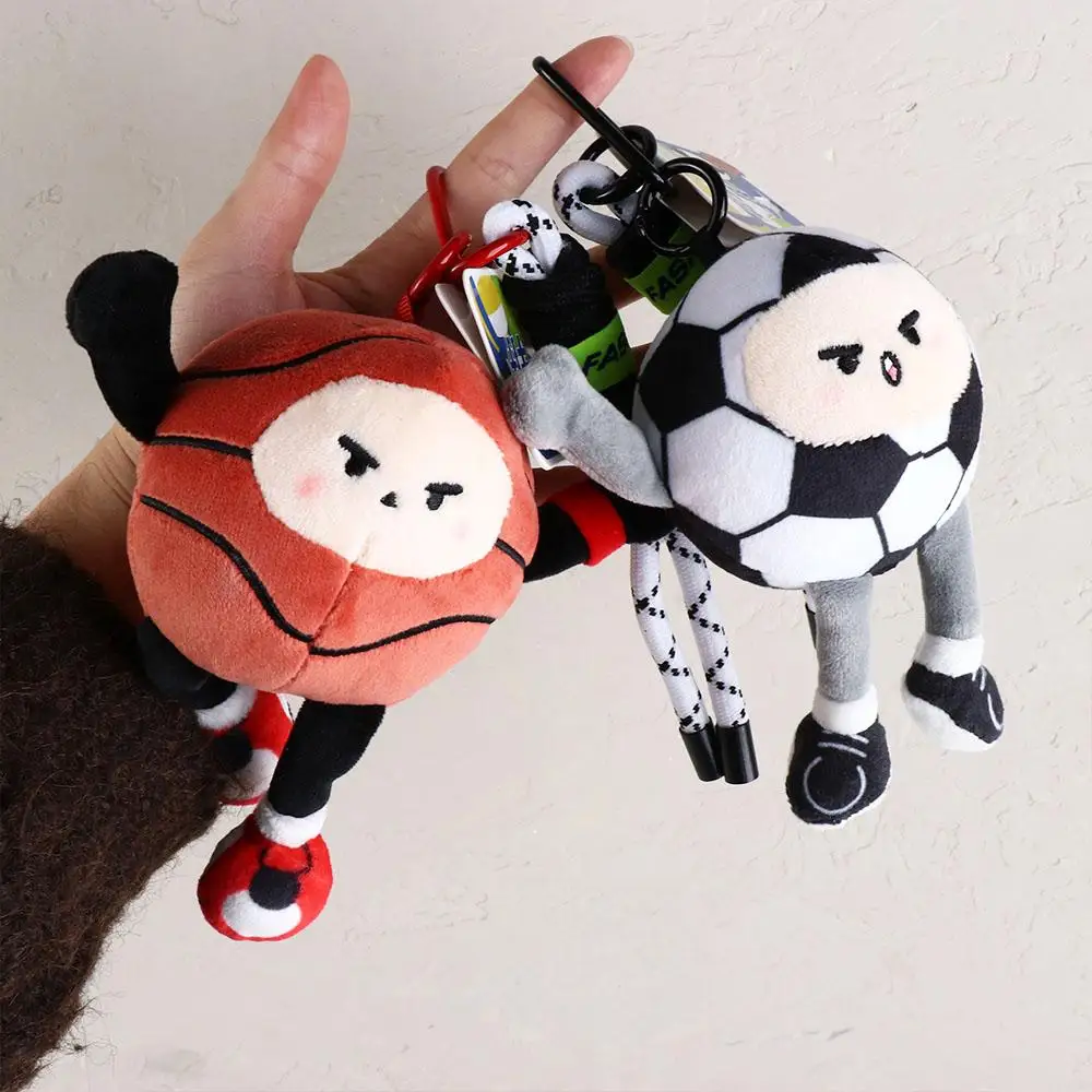 Plush Basketball Plush Toy Keychain Basketball Baseball Stuffed Volleyball Plush Pendant Ins Cute Football Plush Key Ring