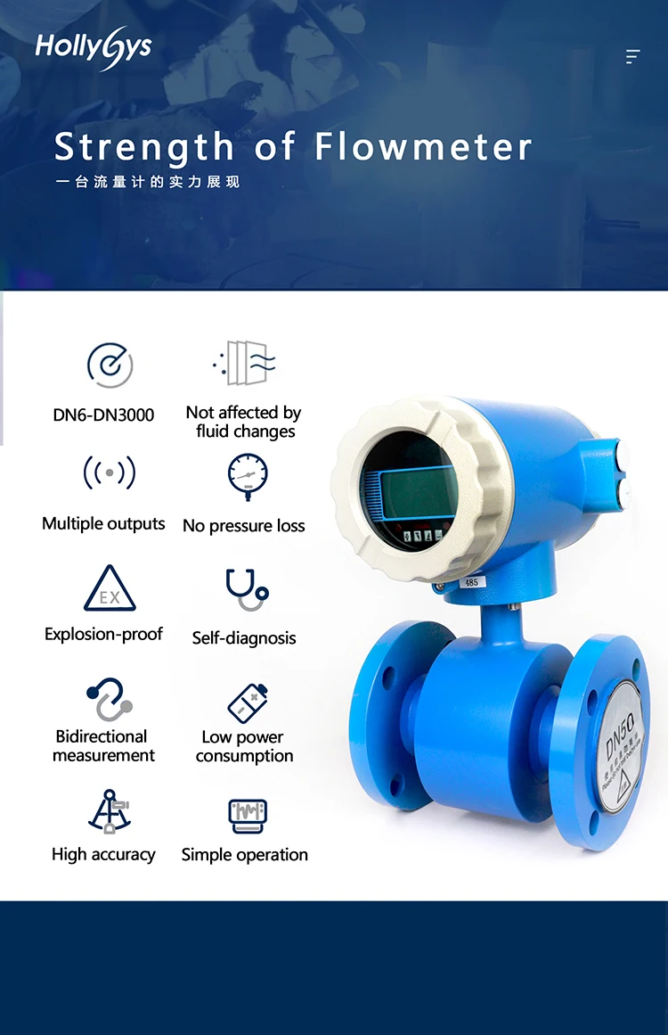 2 3 4 inch acrylic material digital water flow meter electromagnetic acid liquid magnetic flow meter