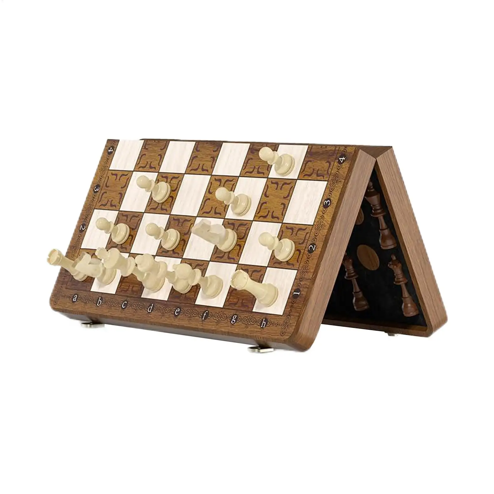 

Chess Game Set With Folding Design Magnetic Wooden Chess Board Game Set Travel Toys For Classroom Waiting Room Car Trip Home