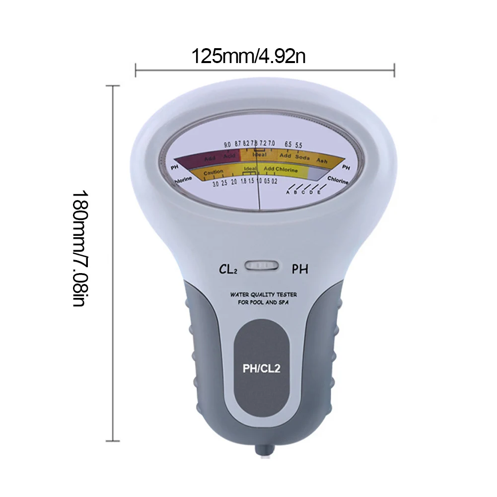 PH/CL2 Water Quality Chlorine Tester Level Meters 2 In 1 Spa Swimming Pools Checker Measurement PH Meters PC-102 PH