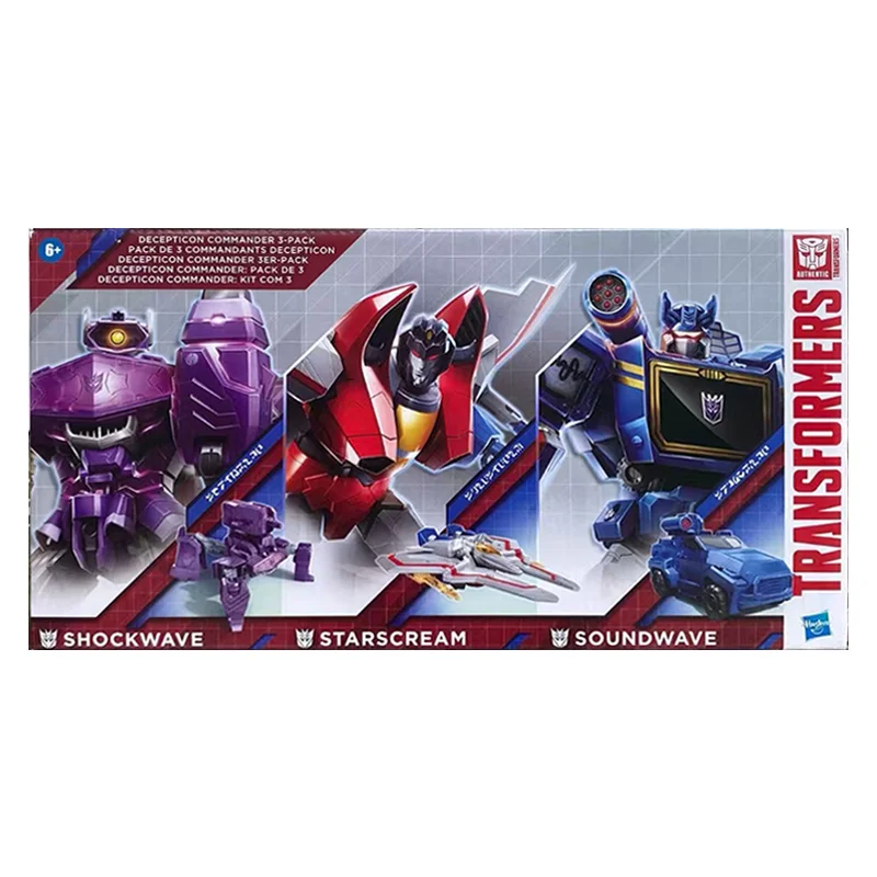 Hasbro Transformatoren Schokgolf Starscream Soundwave Deception Commandant 3-Pack 12Cm Originele Actie Figuur Model Speelgoed Cadeau Verzamelen