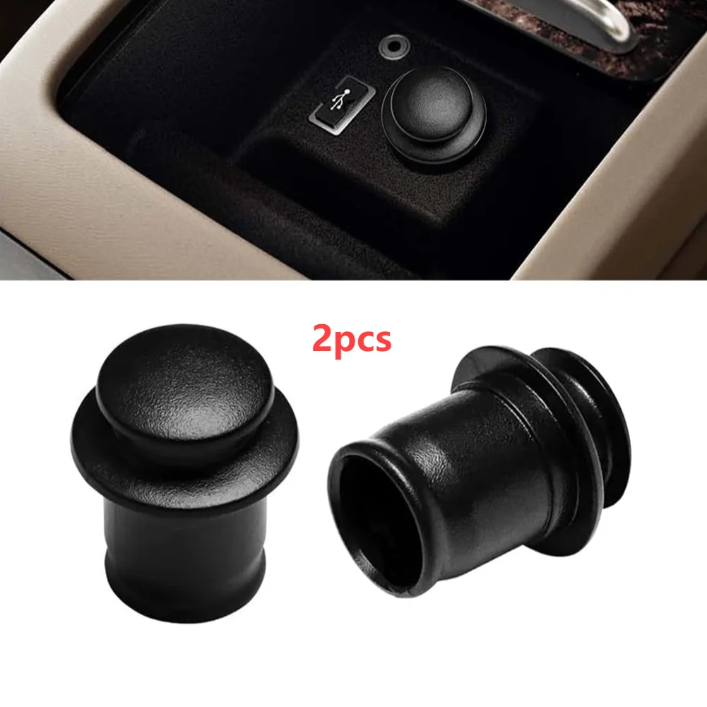 2pcs Dustproof Plug Cover 2.1/2.2cm Hole Universal Cigarette Lighter Cover Waterproof Cigarette Lighter Cap Dust Cap Automobile