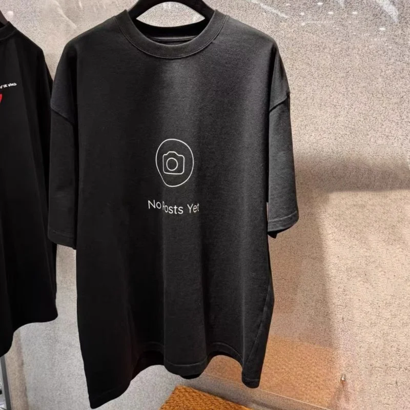 No Photos Yet Vintage Tops Summer Cotton Oversized Round Neck Short Sleeve Tee Men Women VT Tshirts Camera Print Y2K  T Shirts