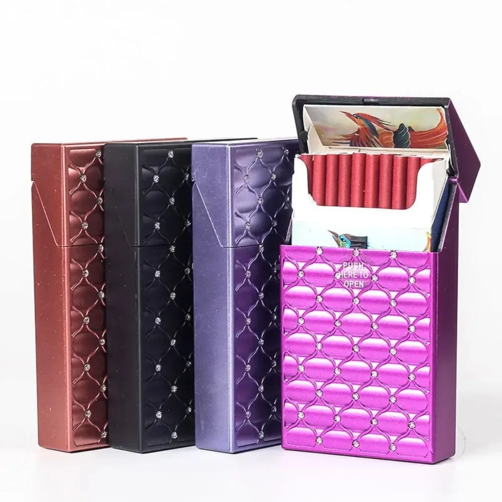 Fashion Slim Long Cigarette Case Box, Thin Cigarette Case Box, Hard Plastic Tobacco Storage Box, Cigarette Box Case Holder