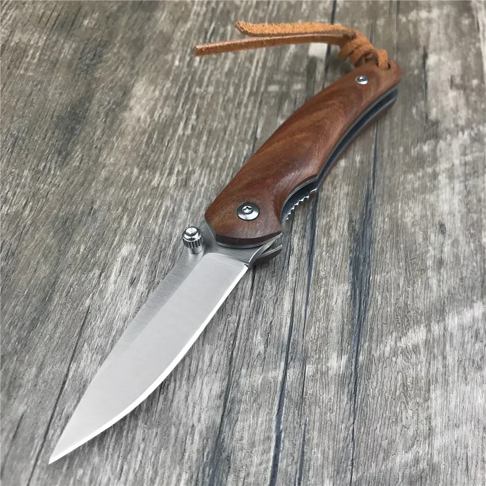 

Russian Mini Folding Pocket Knife Outdoor Handmade Camping EDC 7Cr13Mov Blade Rosewood Handle Kitchen Tool Chef Fruit Knife