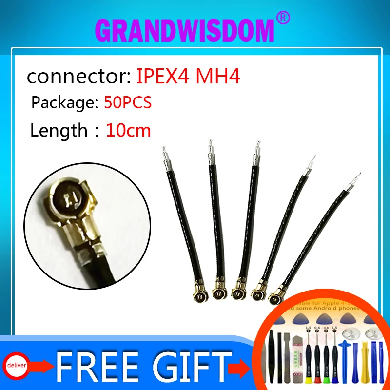 

grandwisdom 50pcs IPEX IPEX4 MH4 Receiver Antenna antena Spare Part UAV ANTENNA 10CM compatible For RC Multirotor FPV Quadcopter