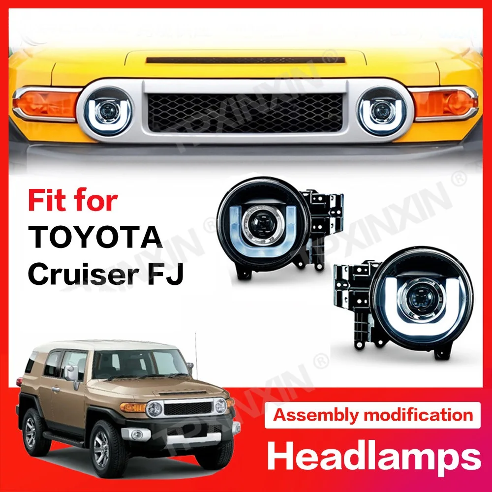 Car LED Headlight Lamp Assembly For Toyota Cruiser FJ 2007 2008 2009 2010 2011-2021 Headlight High Beam Lights Low Beam Lights