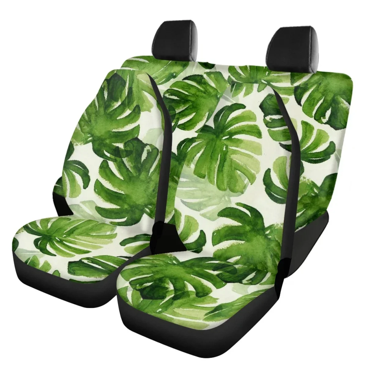 Tropical Monstera Pattern Vehicle Seat Protector for Car Seat Utility Comfortable General Front/Back Seat Covers Interior