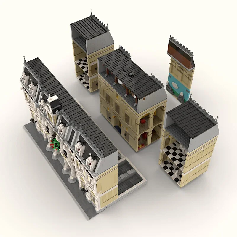 6633 szt. Modułowy Royal Opera MOC kreatywny widok ulicy model budynku architektura blokowa DIY montaż zabawkowy model prezent