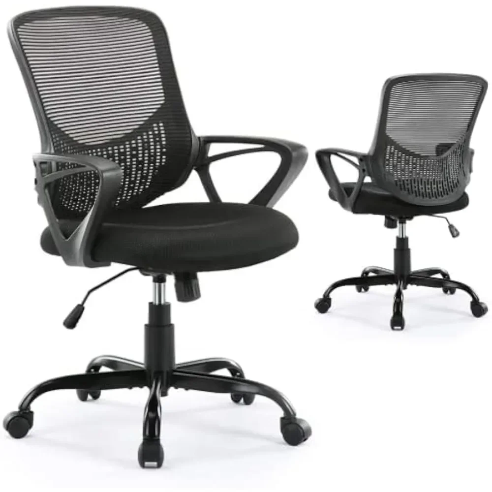 

Office Chair, Ergonomic Home Desk Chair Mid Back Mesh Chair Rolling Swivel Computer Chair with Lumbar Support