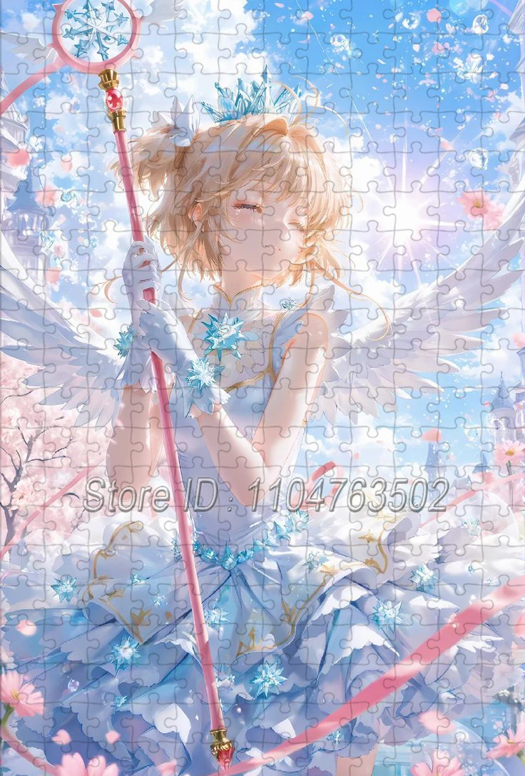 Rompecabezas de 200/300/500/1000 piezas, rompecabezas de dibujos animados de Anime japonés Sakura para niñas, juguetes hechos a mano, juego de descompresión para adultos