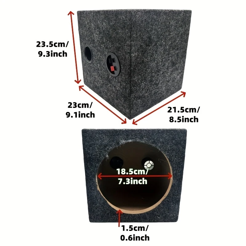 

1One Pack，Car and home audio modification speaker boxes，6.5Inch square wooden box empty box subwoofer test box，Thickened wooden