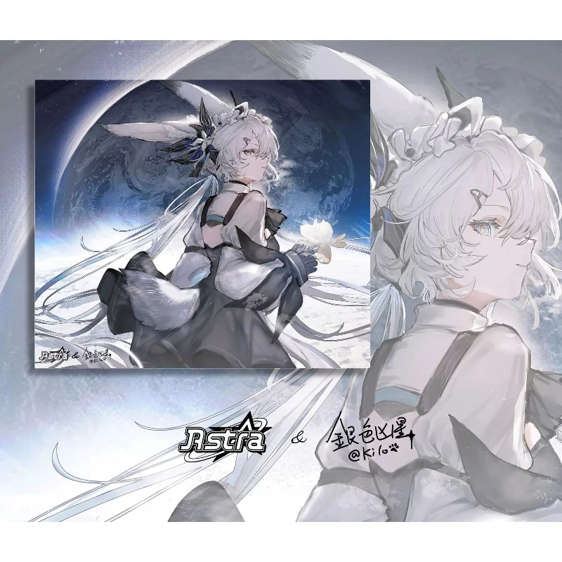 Astra GamingGear Moon Tempered Glass Mousepad,Speed Coating Hard Gaming Mouse Pad,490x420mm,Smooth Stable Surface For FPS Game