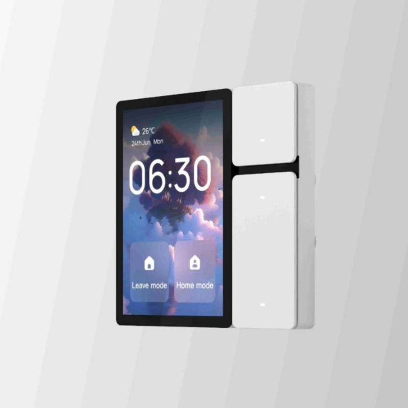 Painel controle 3,5 polegadas, interruptores parede com cena inteligente, wi-fi, com painel controle central 3
